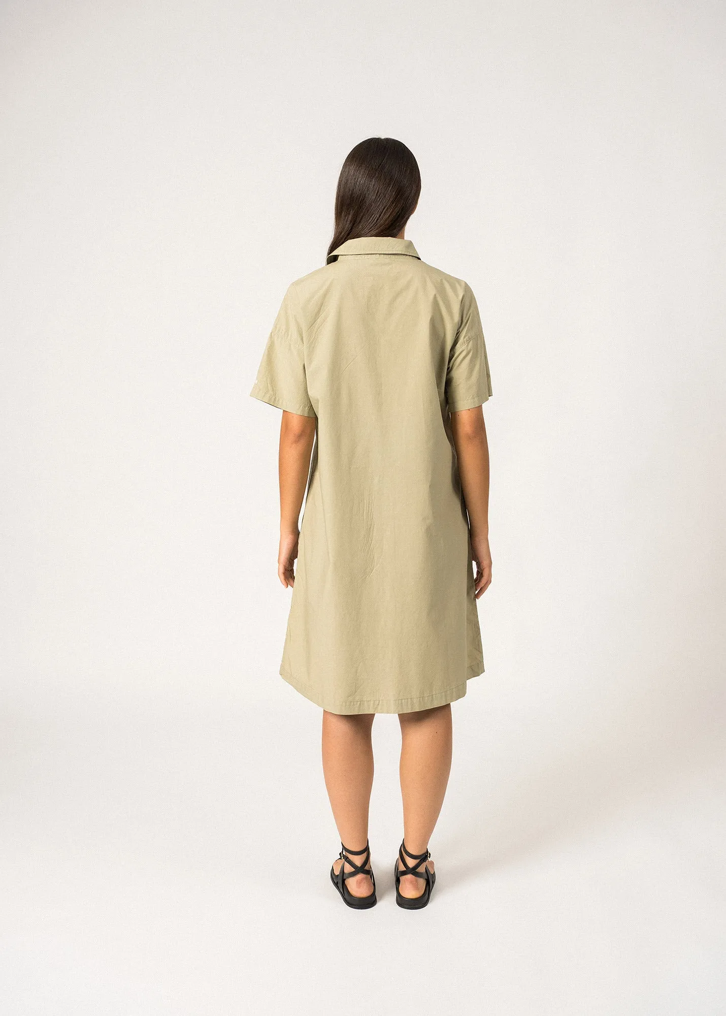 Robe chemise Coralie - en toile (AMANDIER)
