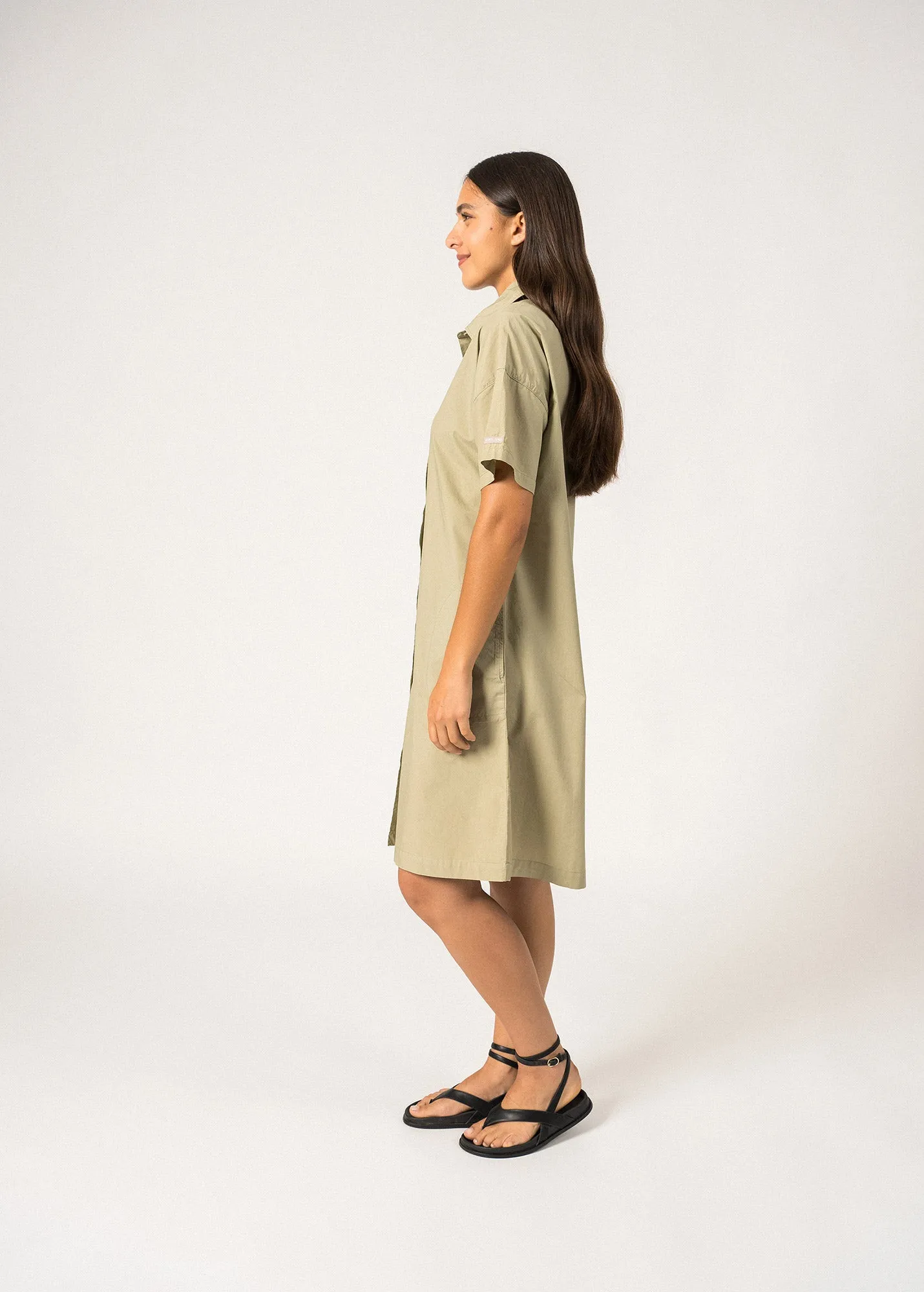 Robe chemise Coralie - en toile (AMANDIER)