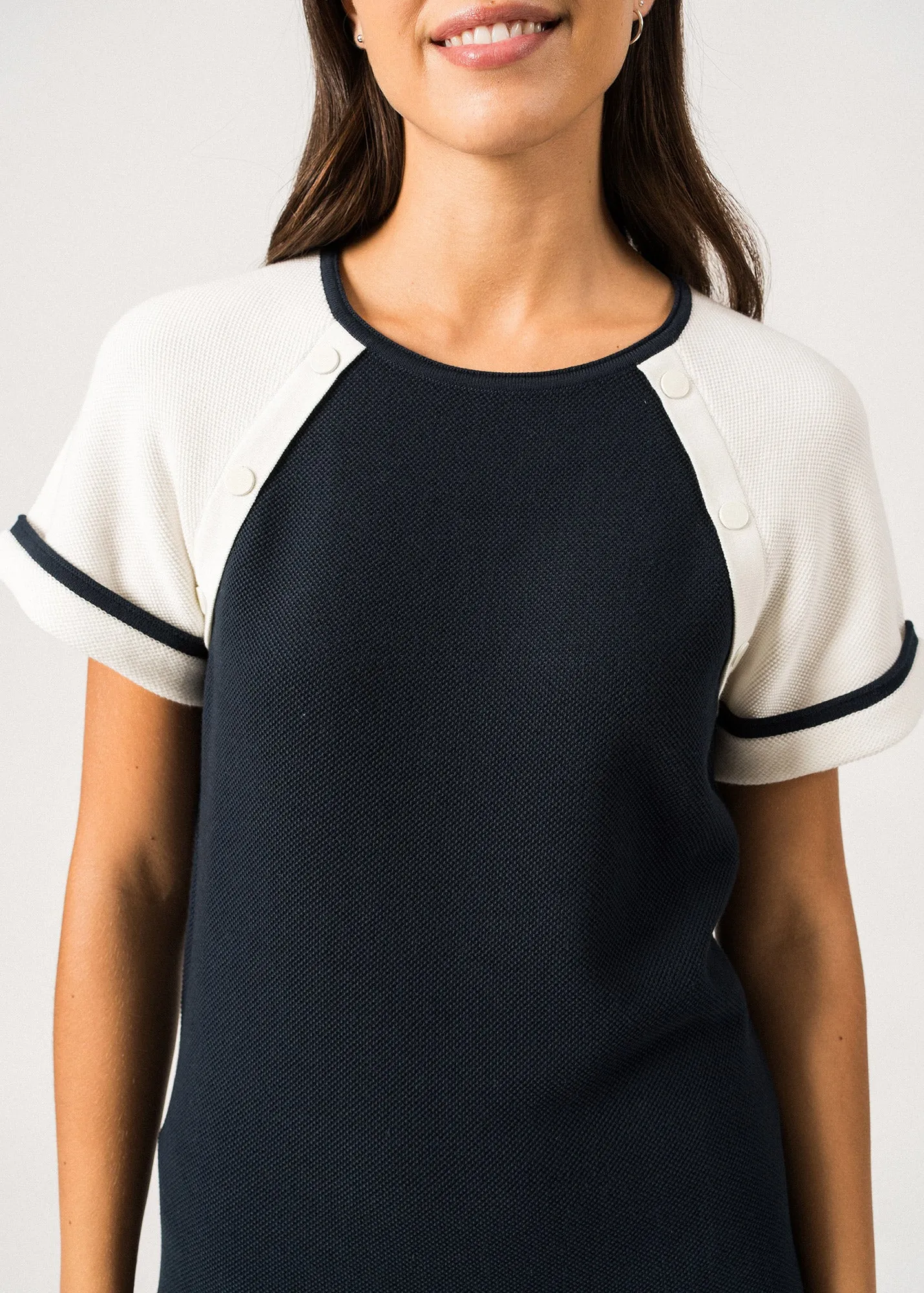 Robe en coton Plaisance - SAINT JAMES x Isabelle Ballu (MARINE/ECUME)