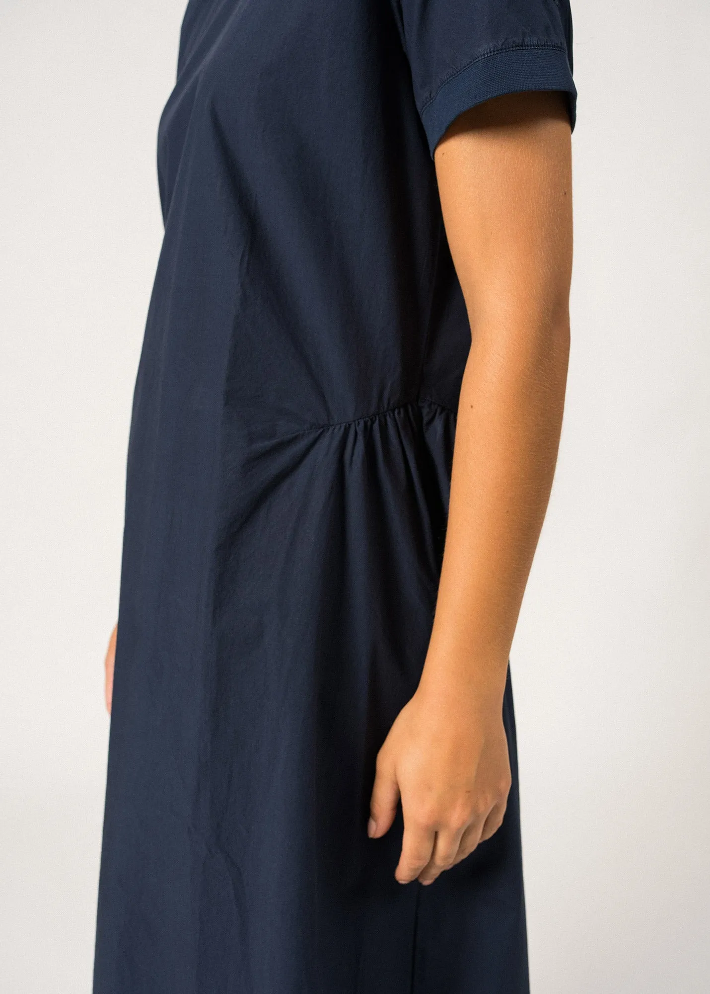 Robe longue Morgane - en toile (MARINE)