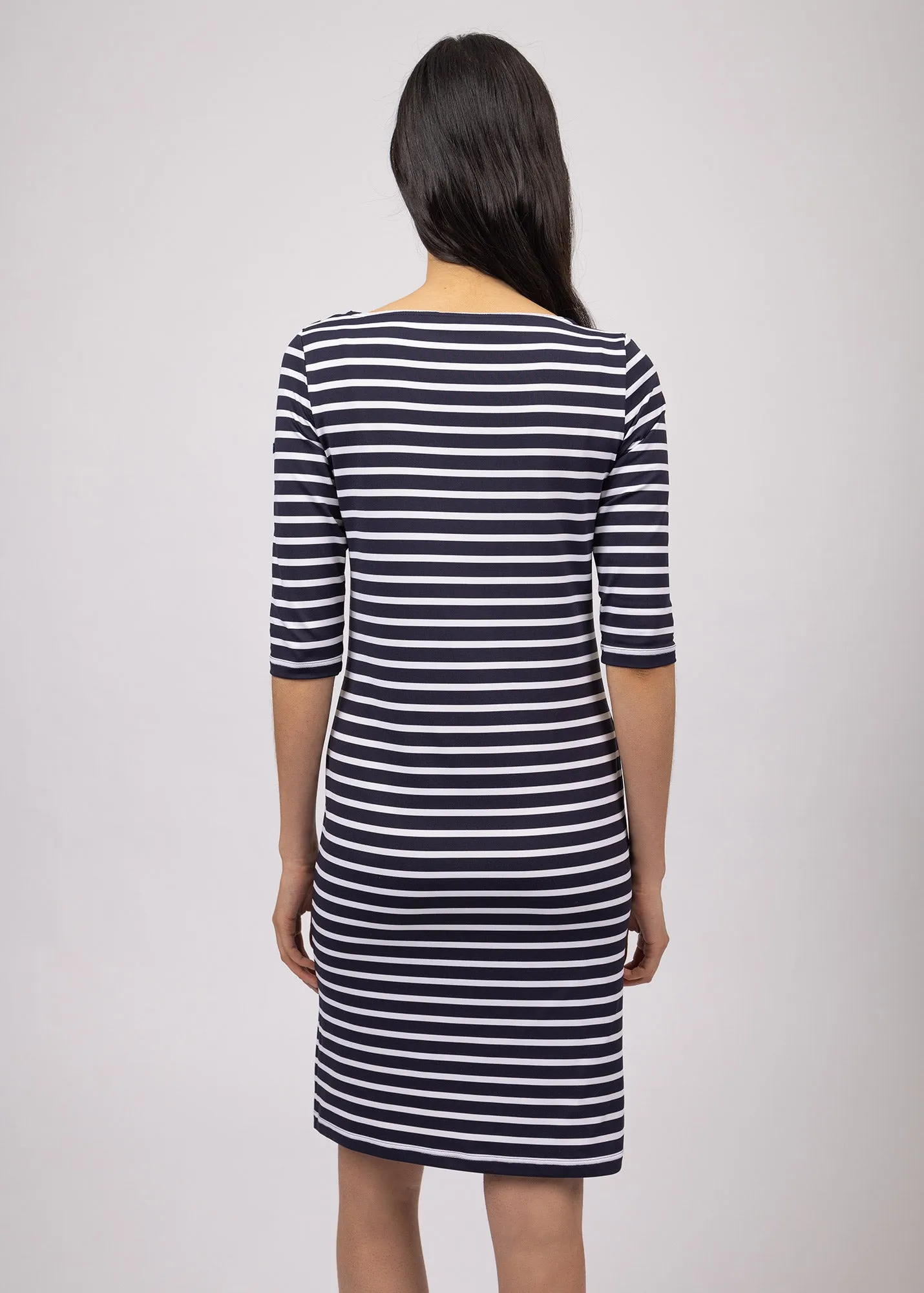 Robe marinire anti-UV Propriano -  manches 3/4 (NAVY/NEIGE)