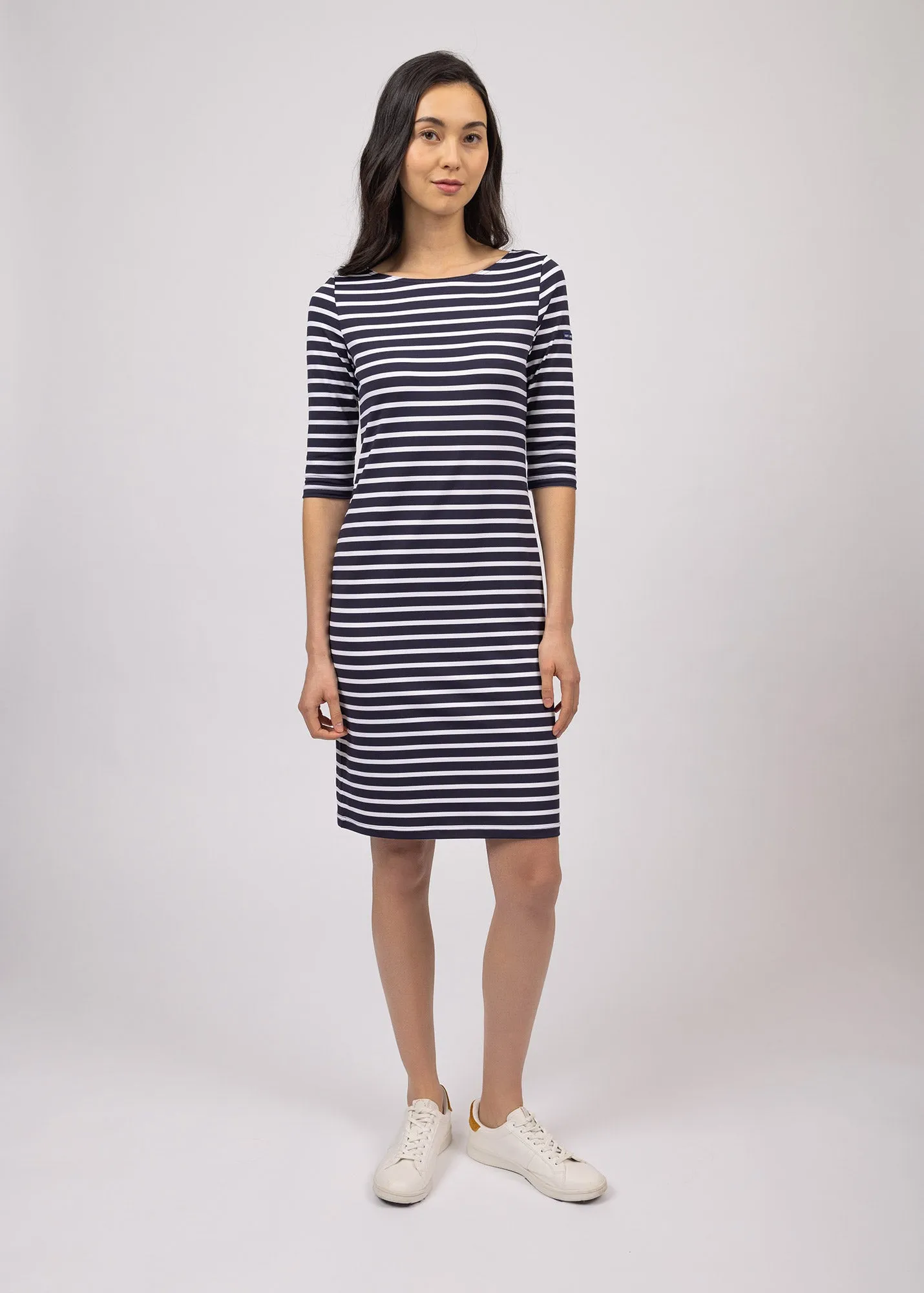 Robe marinire anti-UV Propriano -  manches 3/4 (NAVY/NEIGE)