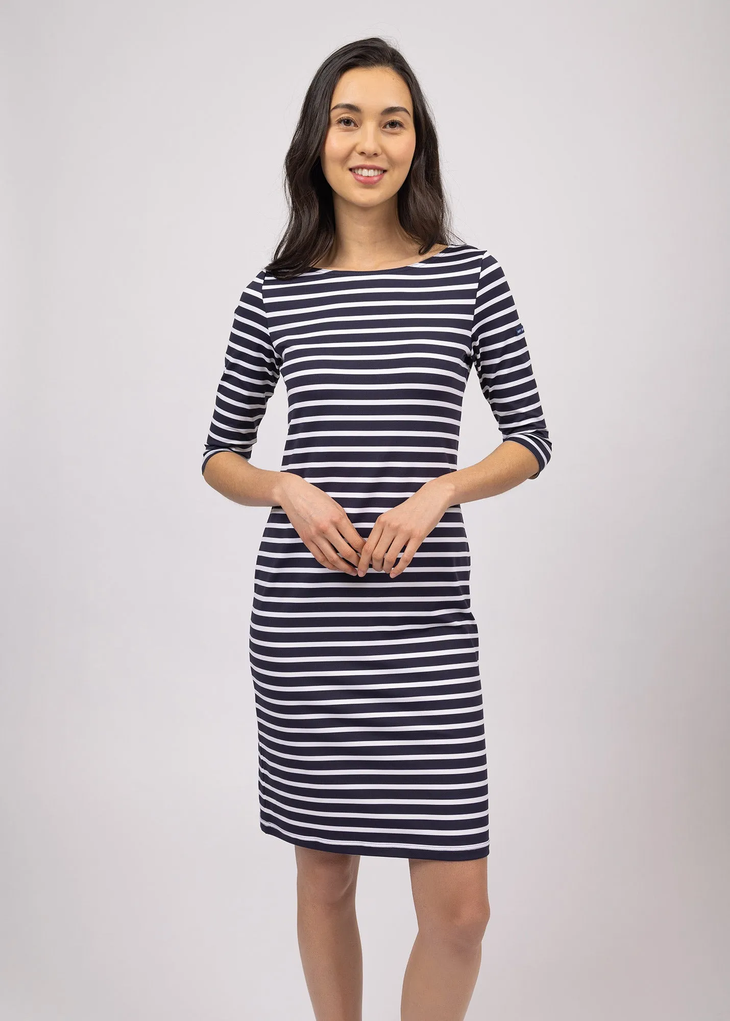 Robe marinire anti-UV Propriano -  manches 3/4 (NAVY/NEIGE)