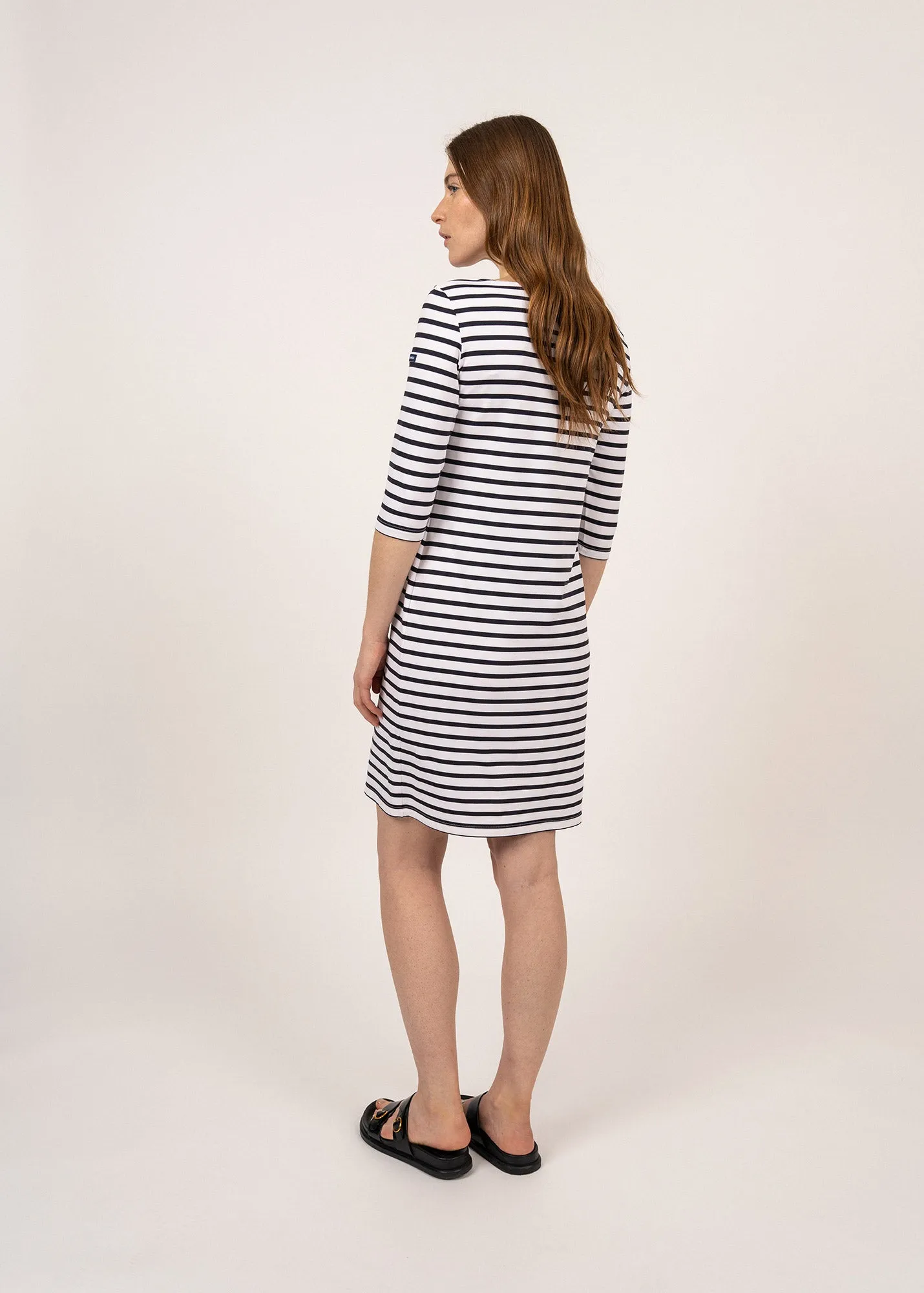 Robe marinire anti-UV Propriano -  manches 3/4 (NEIGE/NAVY)