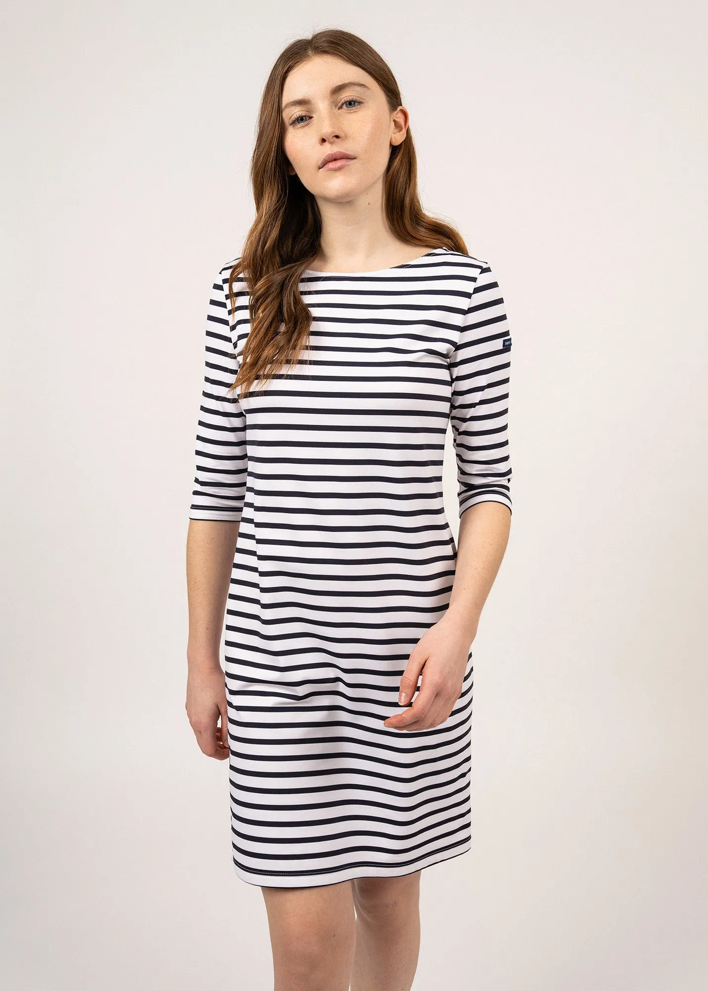 Robe marinire anti-UV Propriano -  manches 3/4 (NEIGE/NAVY)