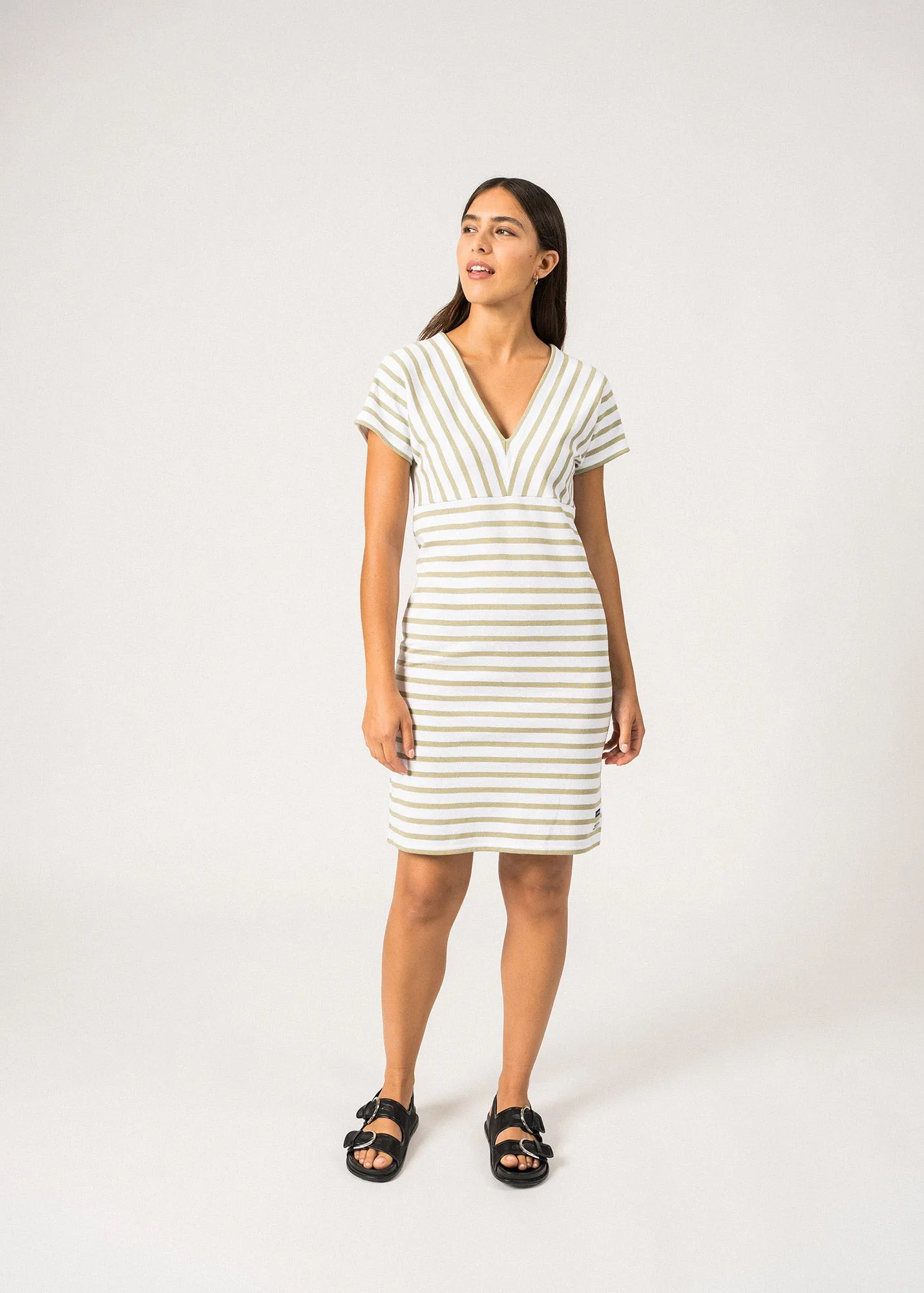Robe Marinire  manches courtes - SAINT JAMES x Romain Brifault (NEIGE/AMANDIER)
