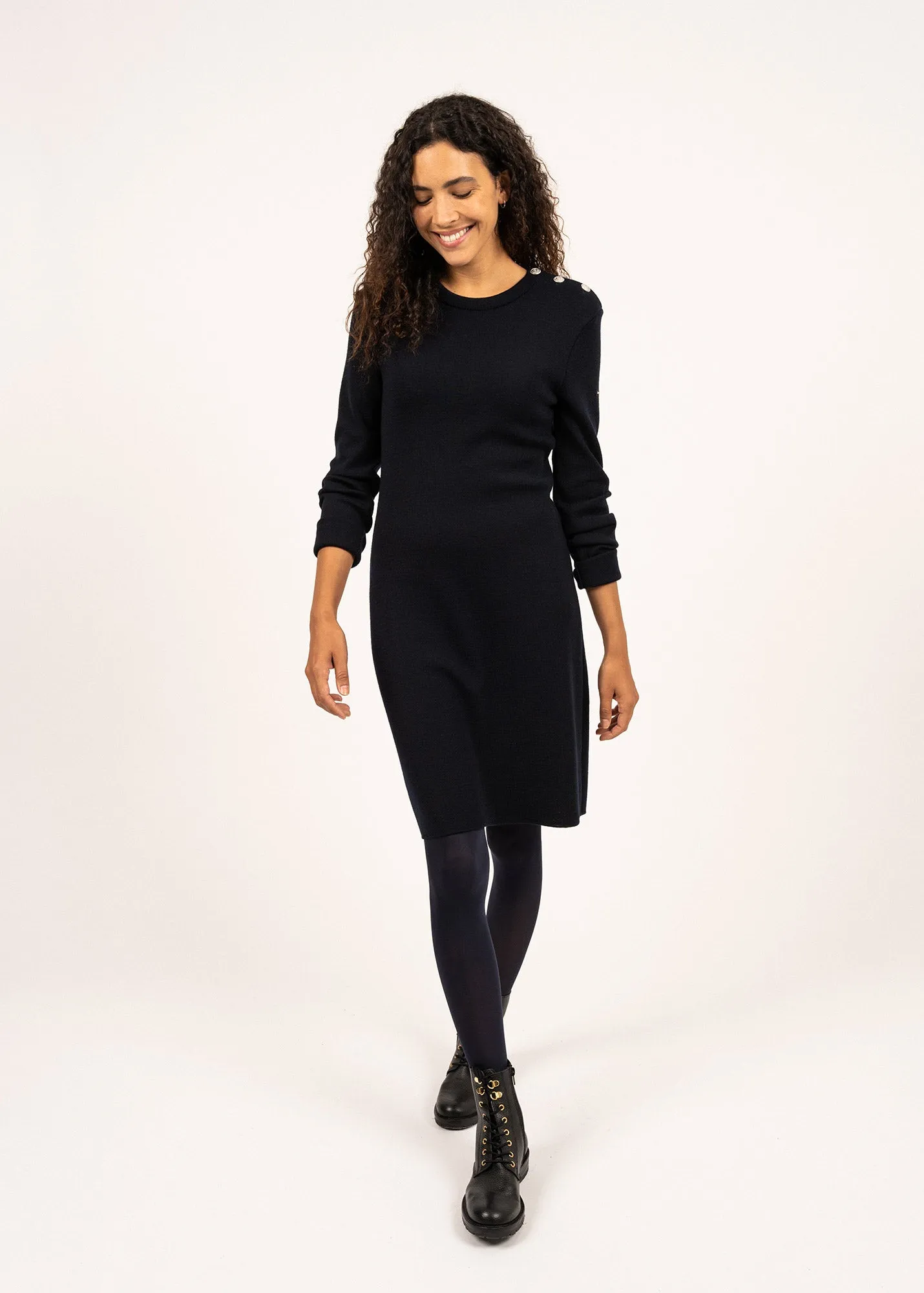 Robe pull Grande Mare - en laine (NAVY)