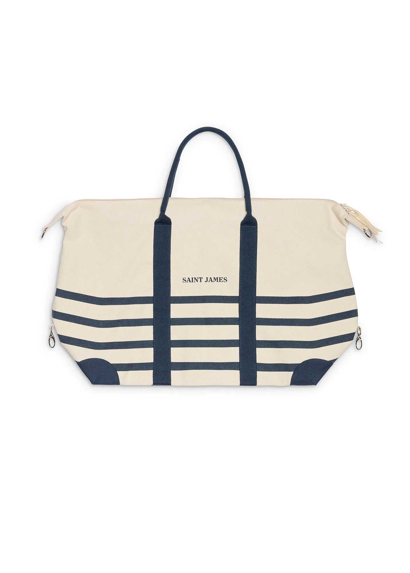 Sac de weekend ray - en coton (ECRU/MARINE)