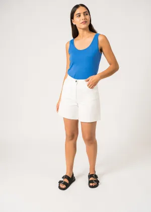 Short droit Pearl - en coton (BLANC)