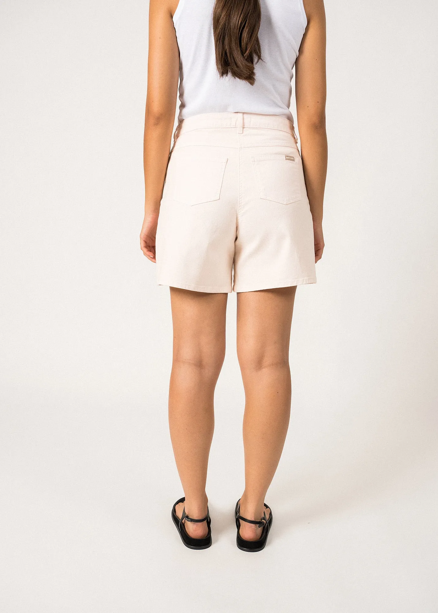 Short droit Pearl - en coton (POUDRE)