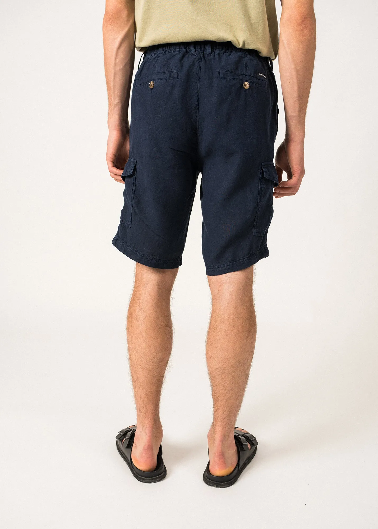 Short en lin Silas -  poches (MARINE)