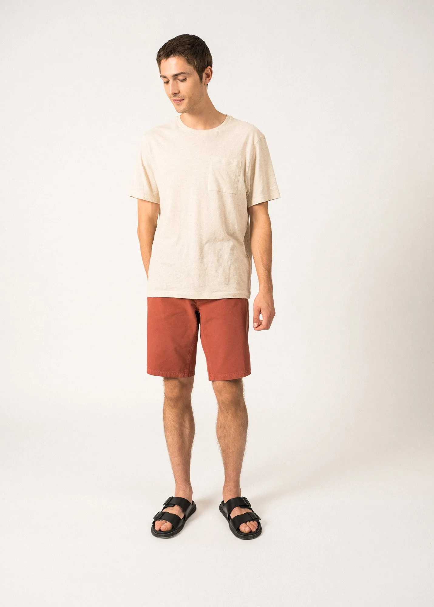 Short en toile Titus -  doubles poches (TERRACOTTA)