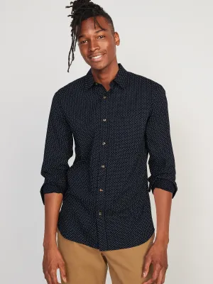 Slim-Fit Built-In Flex Everyday Dot-Print Shirt for Men