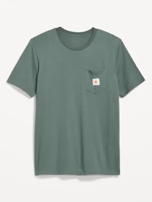 Soft-Washed Graphic Pocket T-Shirt for Men