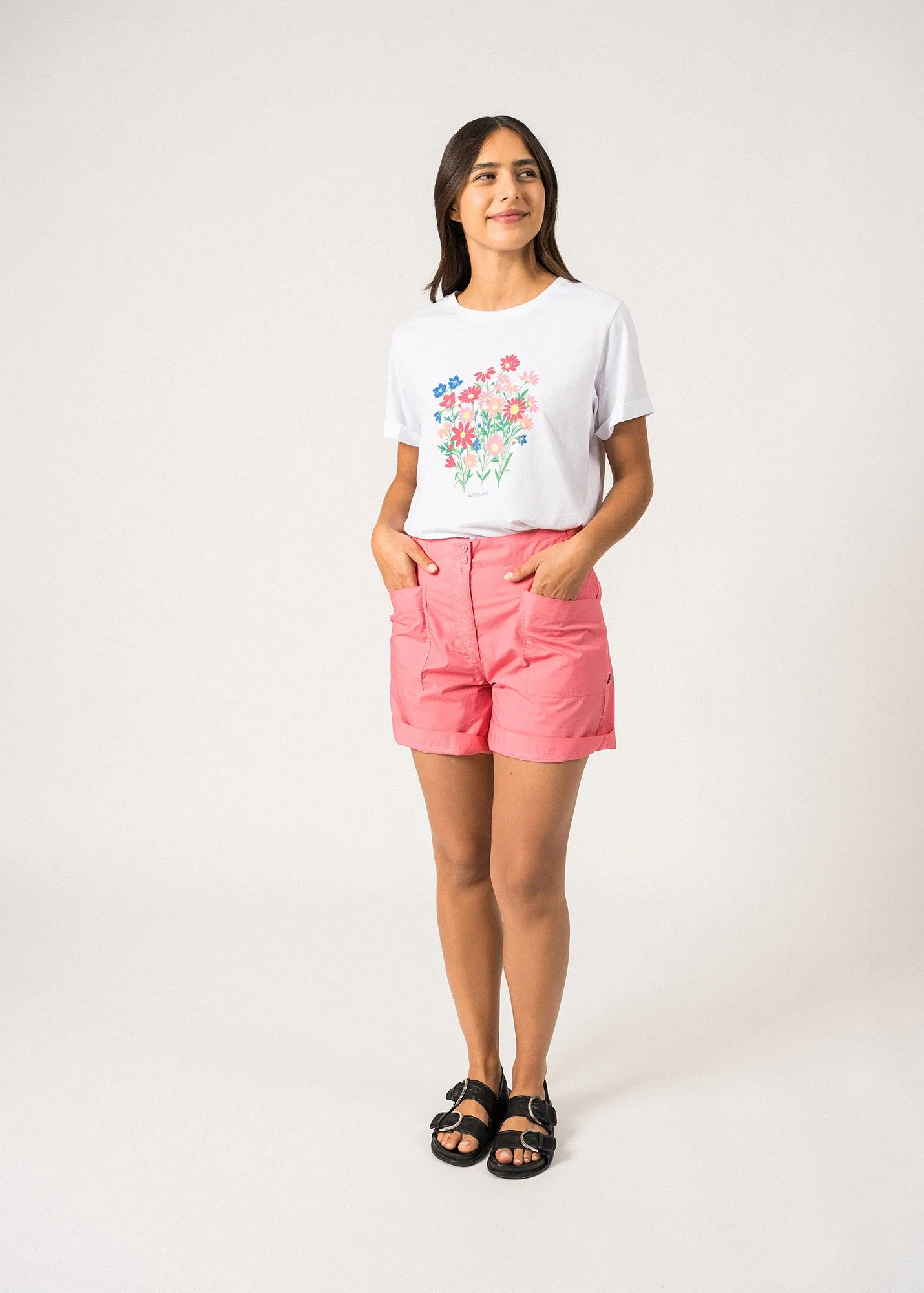 T-shirt imprim Mlanie - en coton (BLANC FLORAL)