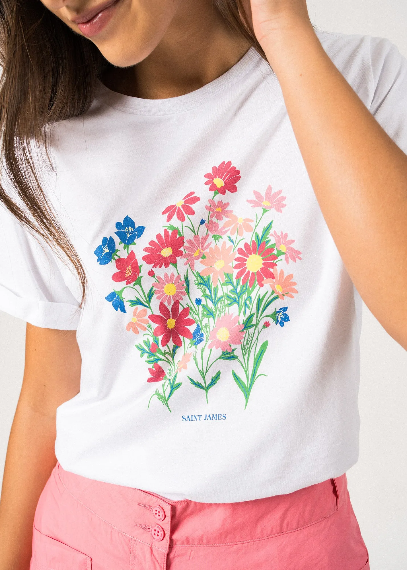 T-shirt imprim Mlanie - en coton (BLANC FLORAL)
