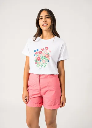 T-shirt imprim Mlanie - en coton (BLANC FLORAL)
