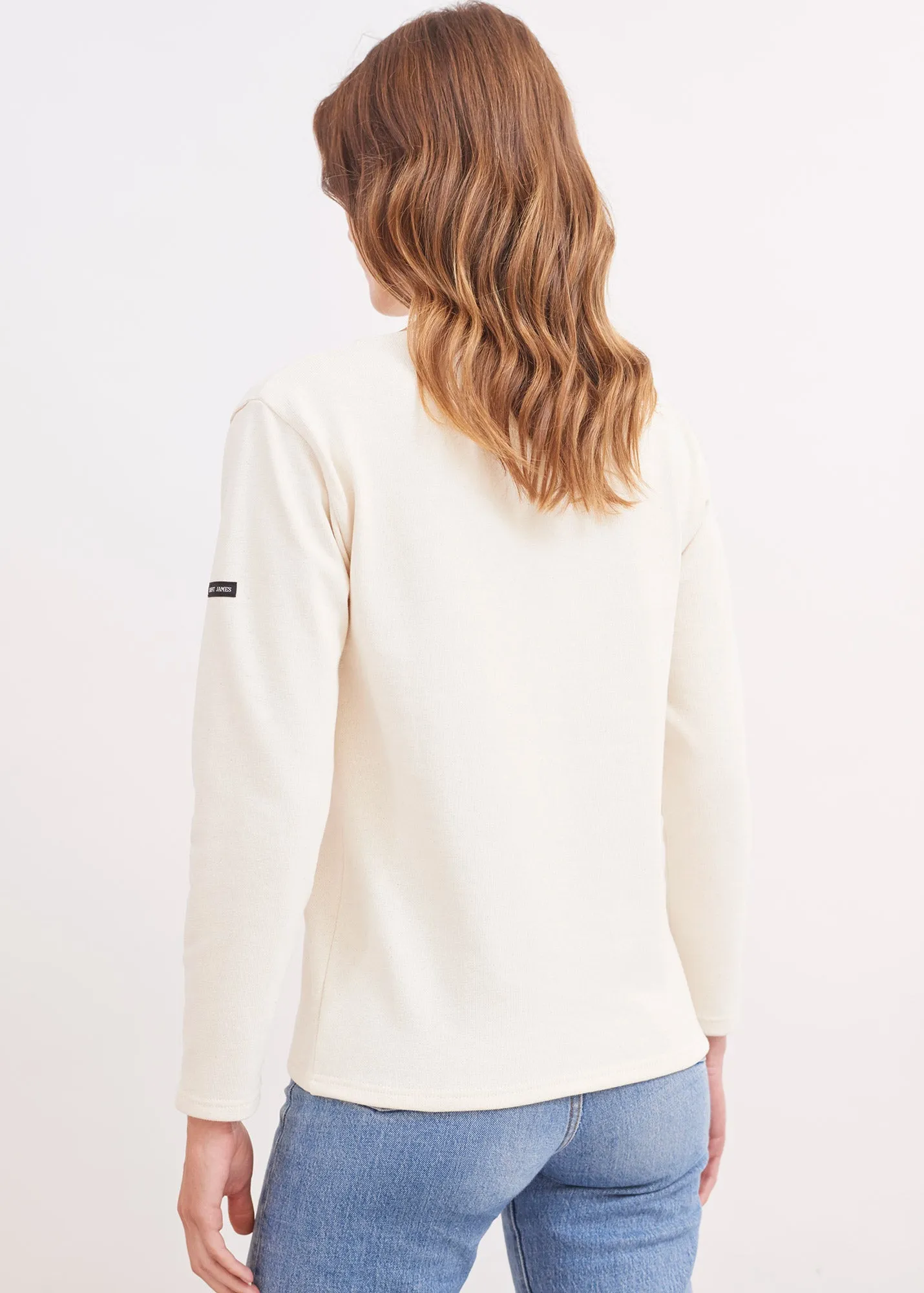 T-shirt marin Guildo - col bateau, en coton pais (ECRU)
