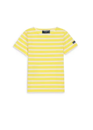 T-shirt marinire enfant Levant - en coton lger (ACIDULE/NEIGE)