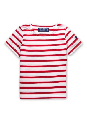 T-shirt marinire enfant Levant - en coton lger (NEIGE/TULIPE)
