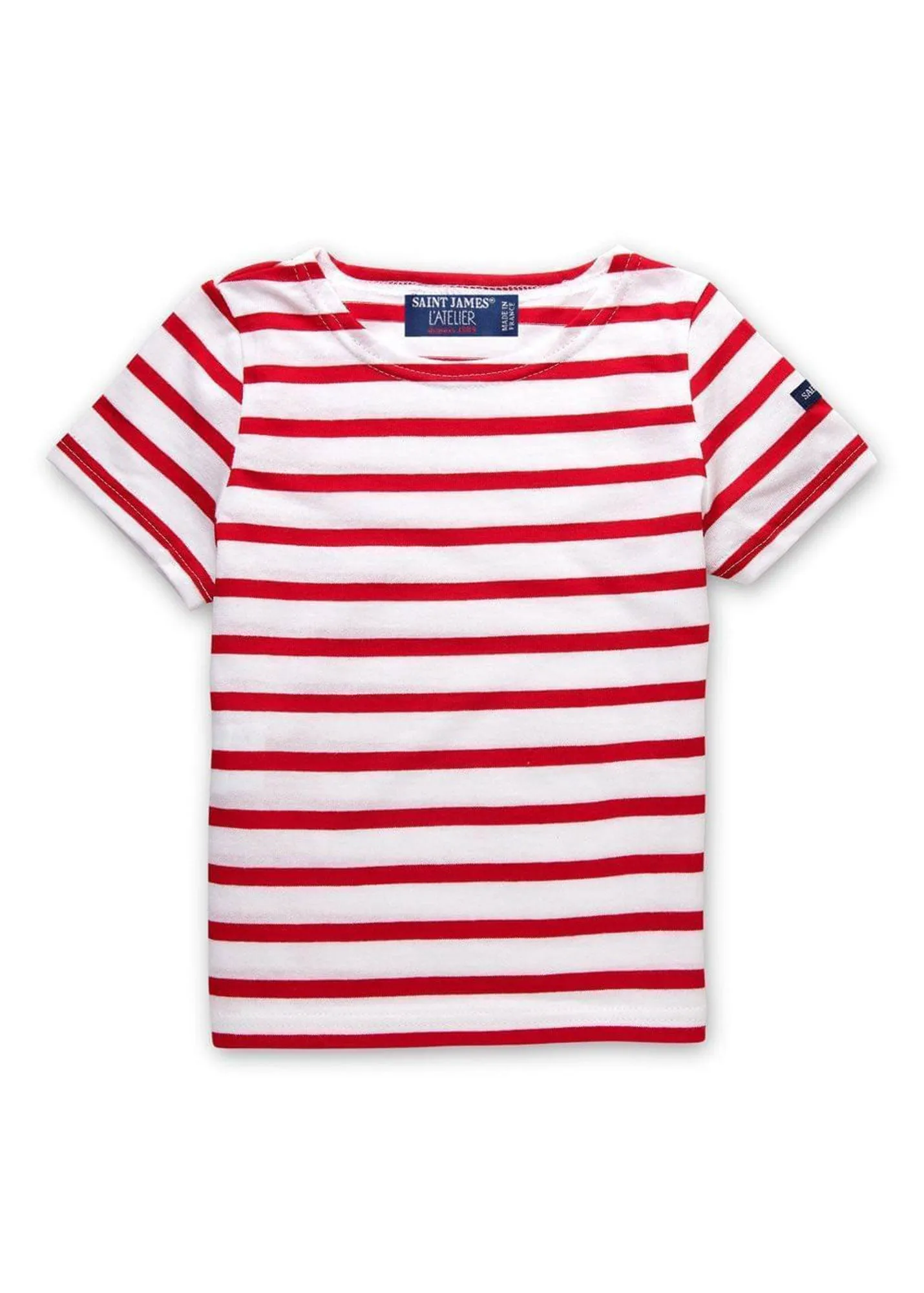 T-shirt marinire enfant Levant - en coton lger (NEIGE/TULIPE)