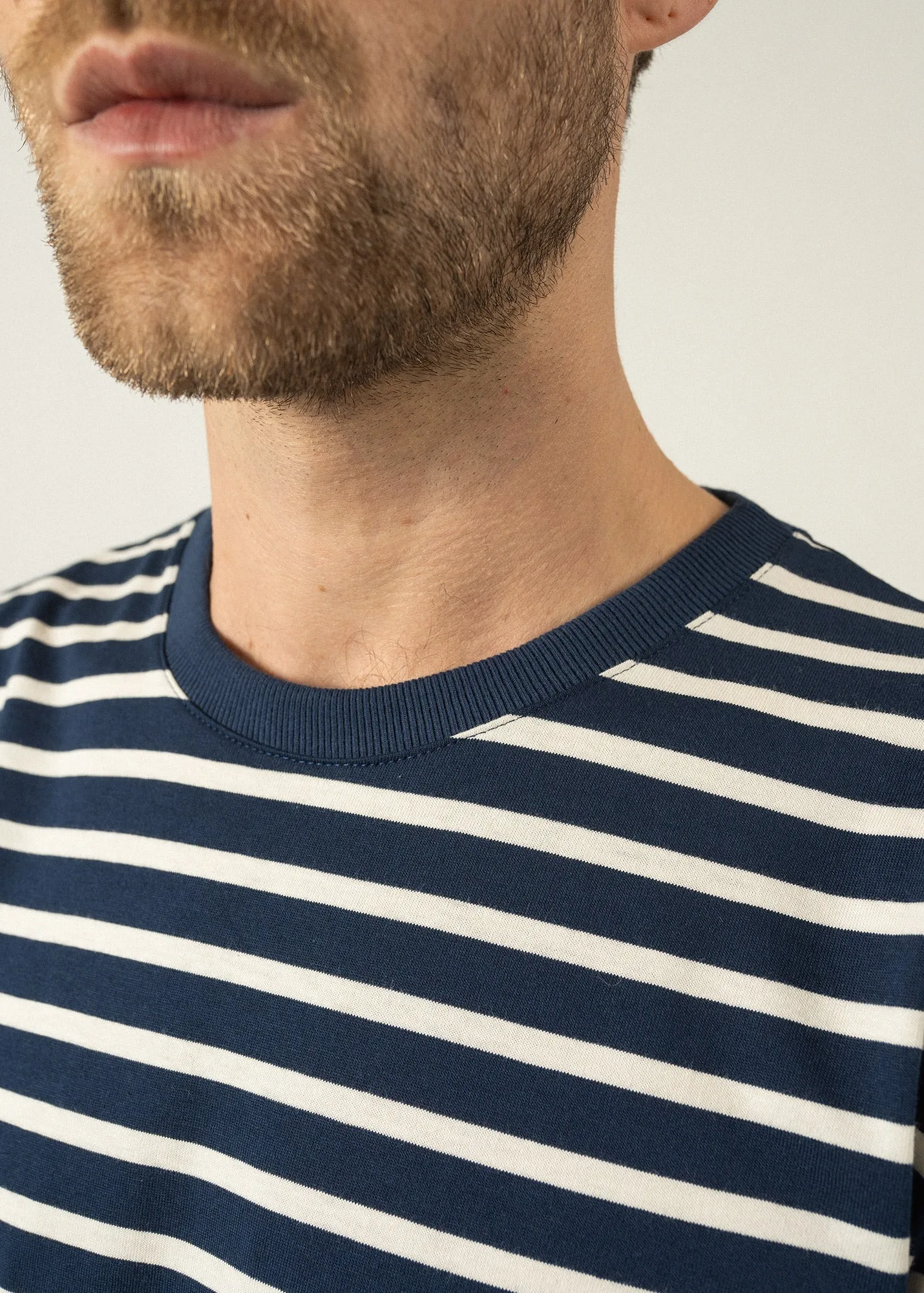 T-shirt marinire Plouider -  manches courtes, en coton lger (MARINE/ECRU)