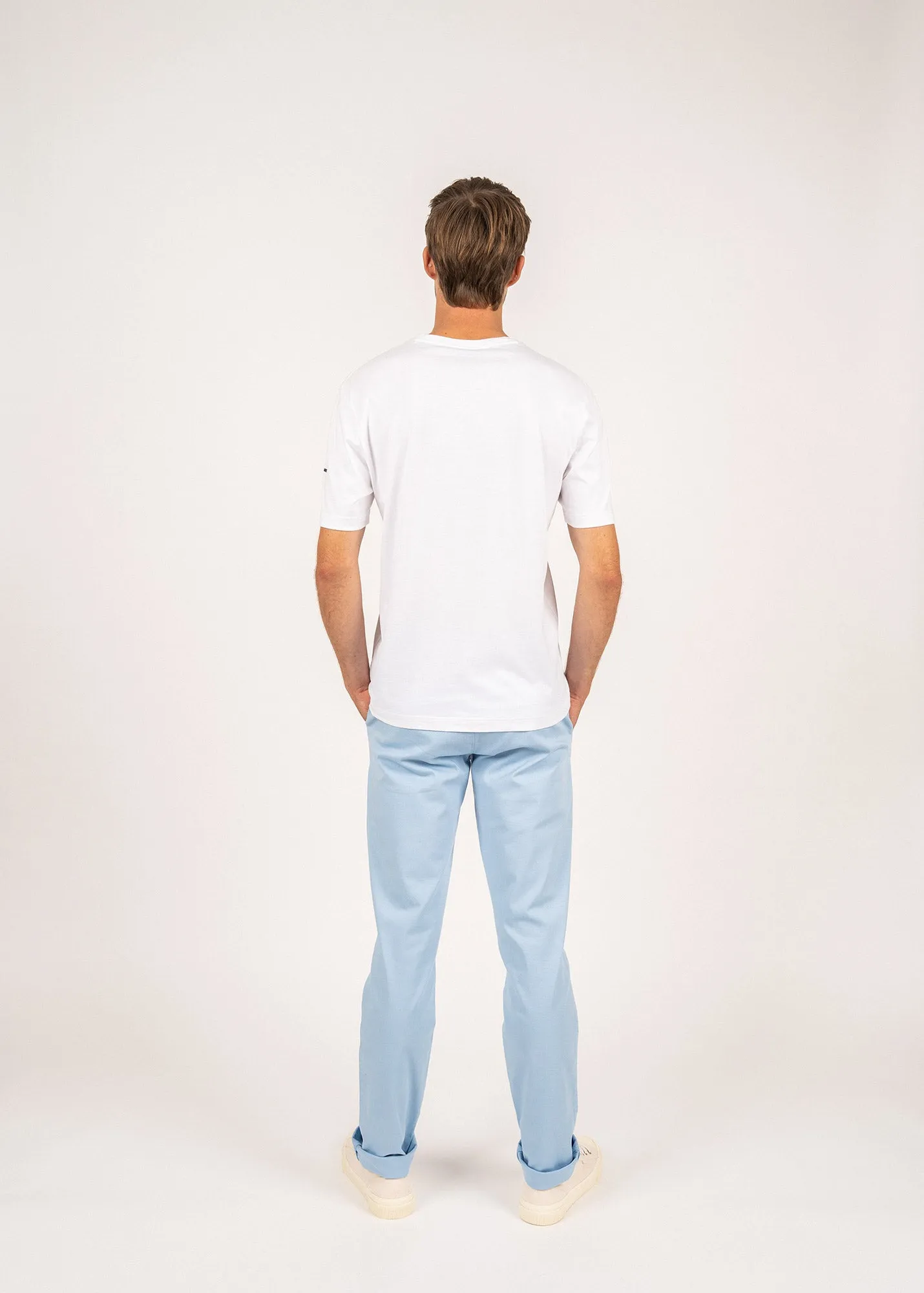 T-shirt  motif bateau Cyprien - en coton Pima (BLANC)