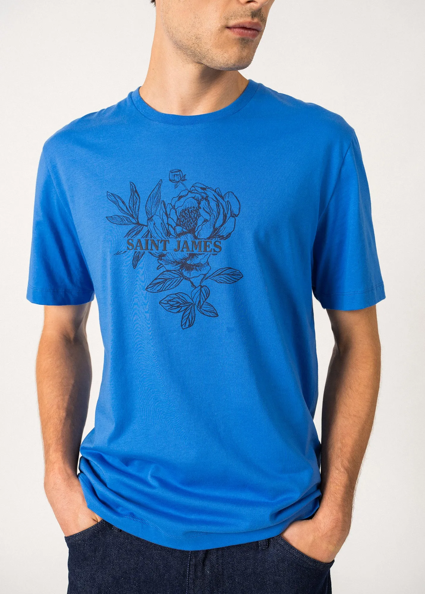 T-shirt  motif John - en coton (MER/MARINE)