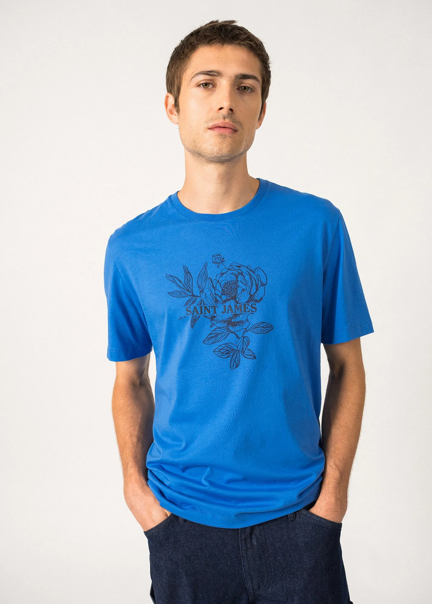T-shirt  motif John - en coton (MER/MARINE)