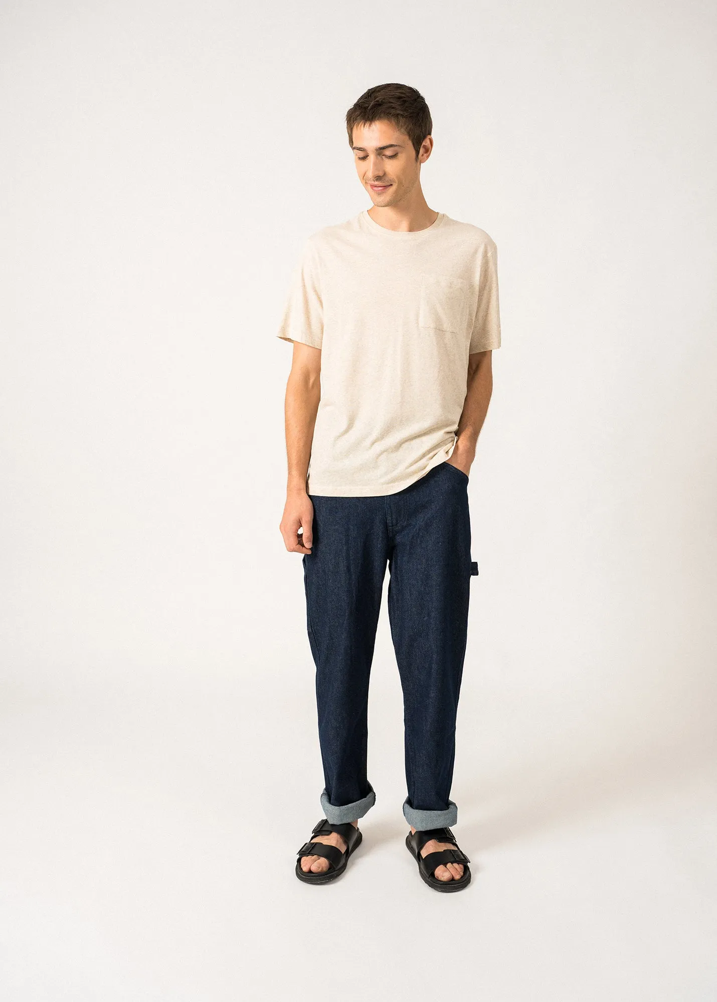 T-shirt Perry - en coton et lin (NATUREL)
