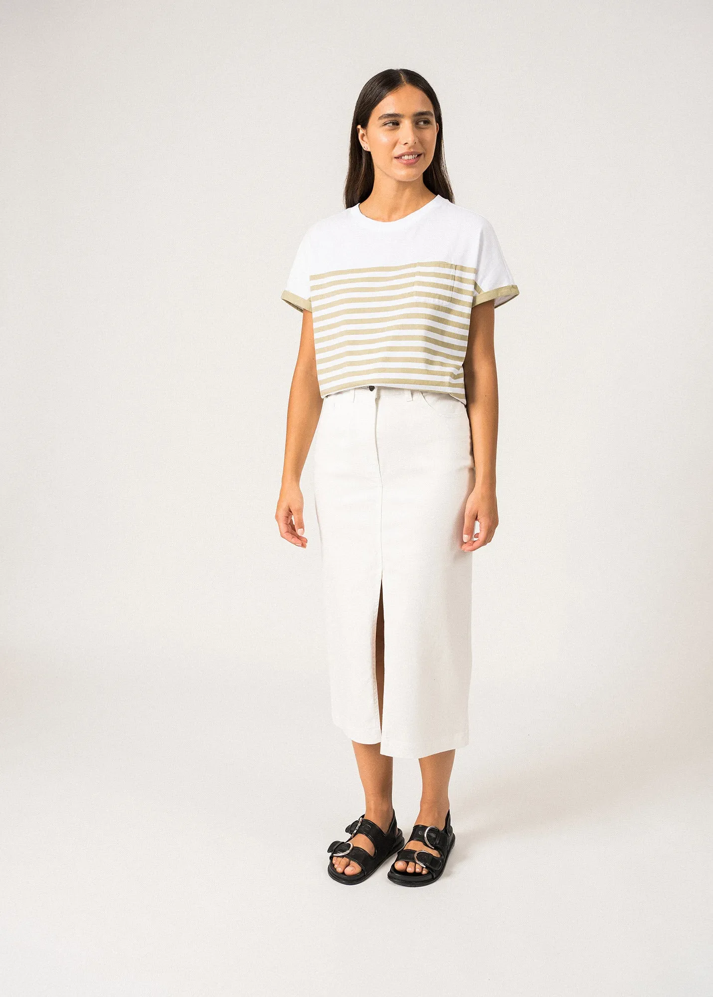 T-shirt ray Enora - en coton (PROMENADE)