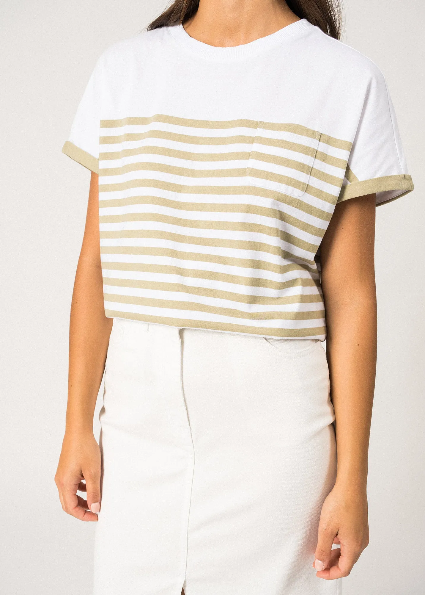 T-shirt ray Enora - en coton (PROMENADE)