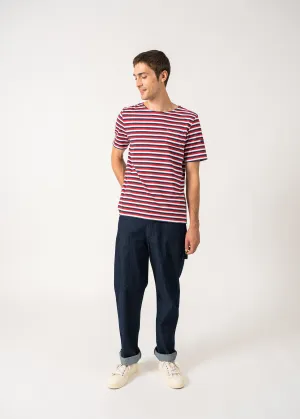 T-shirt ray tricolore - SAINT JAMES x Elyse (NEIGE/MARINE/TULIPE)