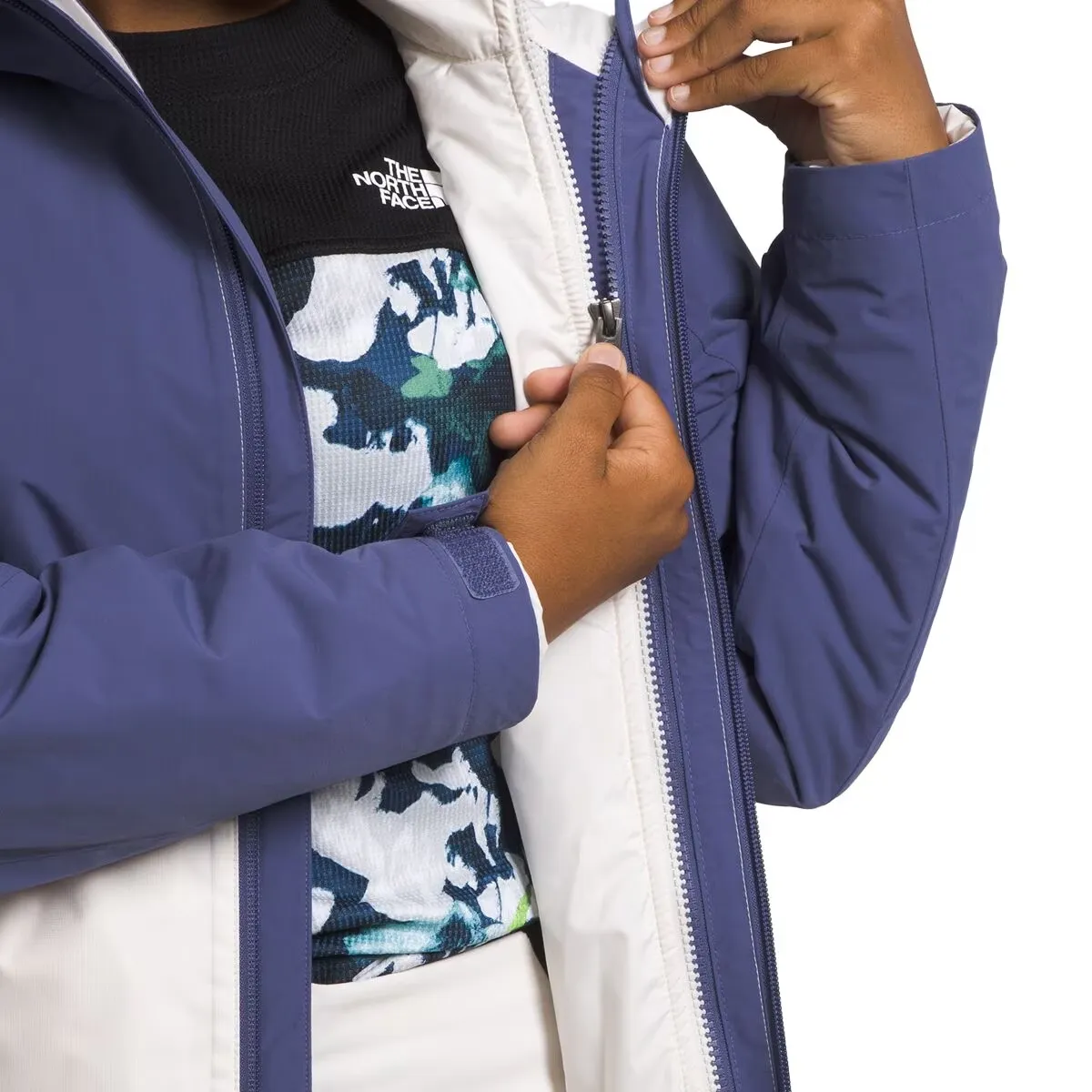 The North Face Girl's Freedom Triclimate (Little Kids/Big Kids) Cave Blue LG (12 Big Kid)