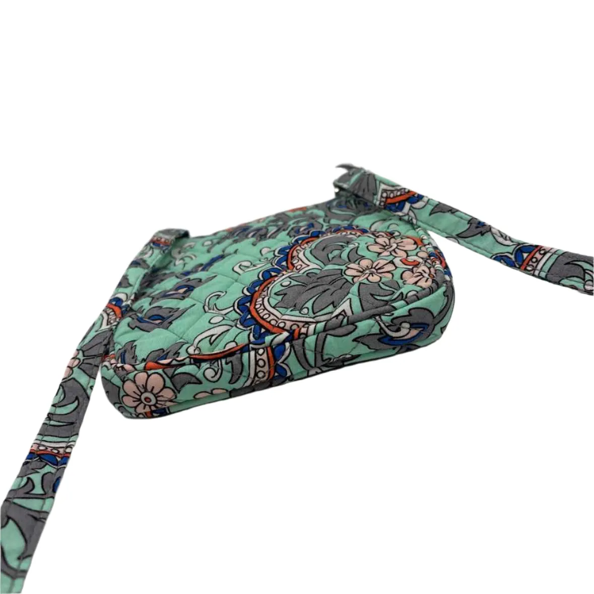 VERA BRADLEY Mint Green & Multi FAN FLOWERS Quilted Floral Mini Hipster