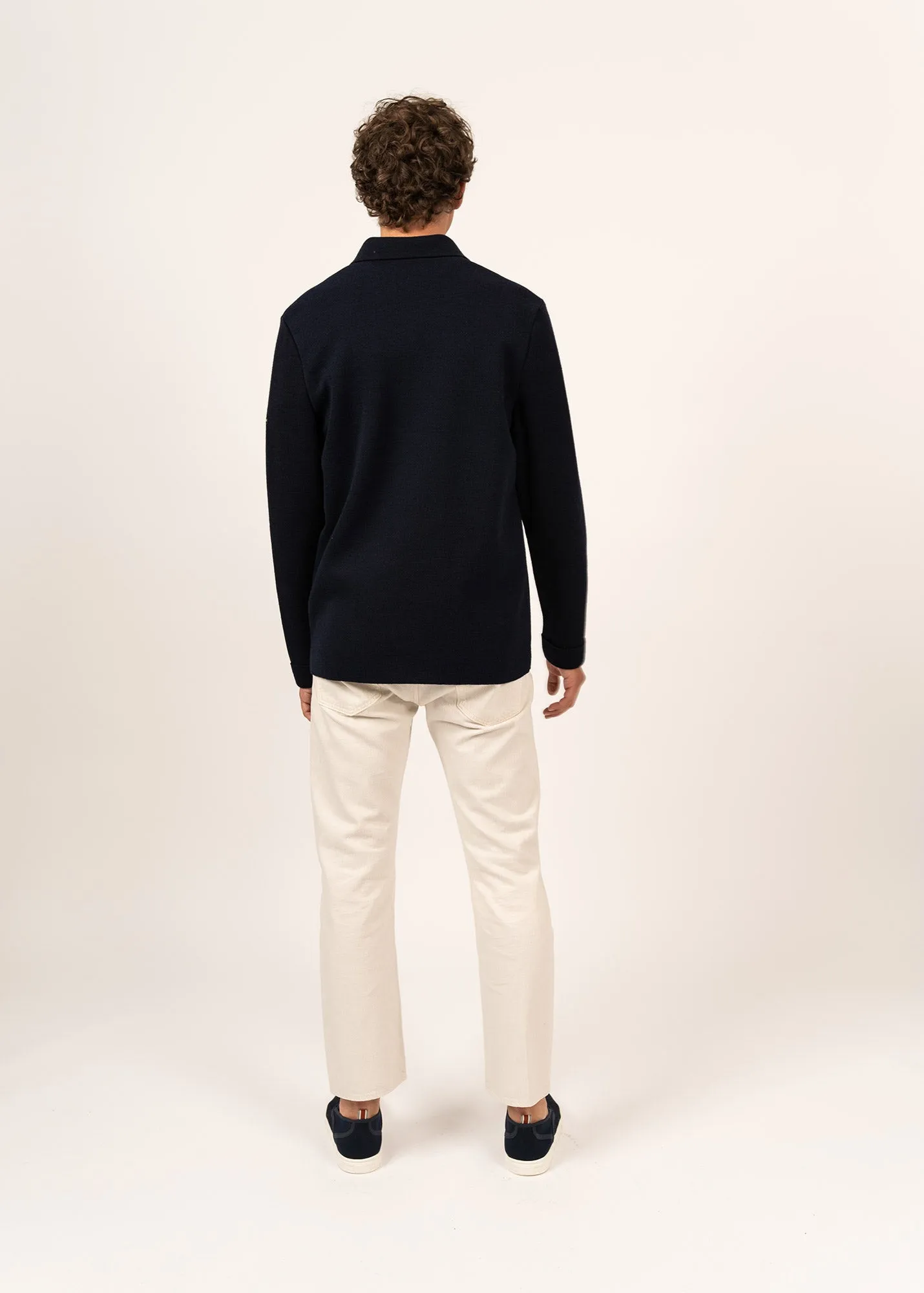 Veste boutonne Cork - en maille marine (MARINE)