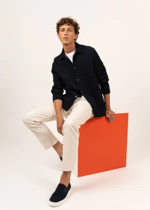 Veste boutonne Cork - en maille marine (MARINE)
