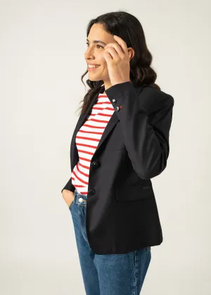 Veste de blazer Ste Ccile - en drap de laine, cintre (NAVY)