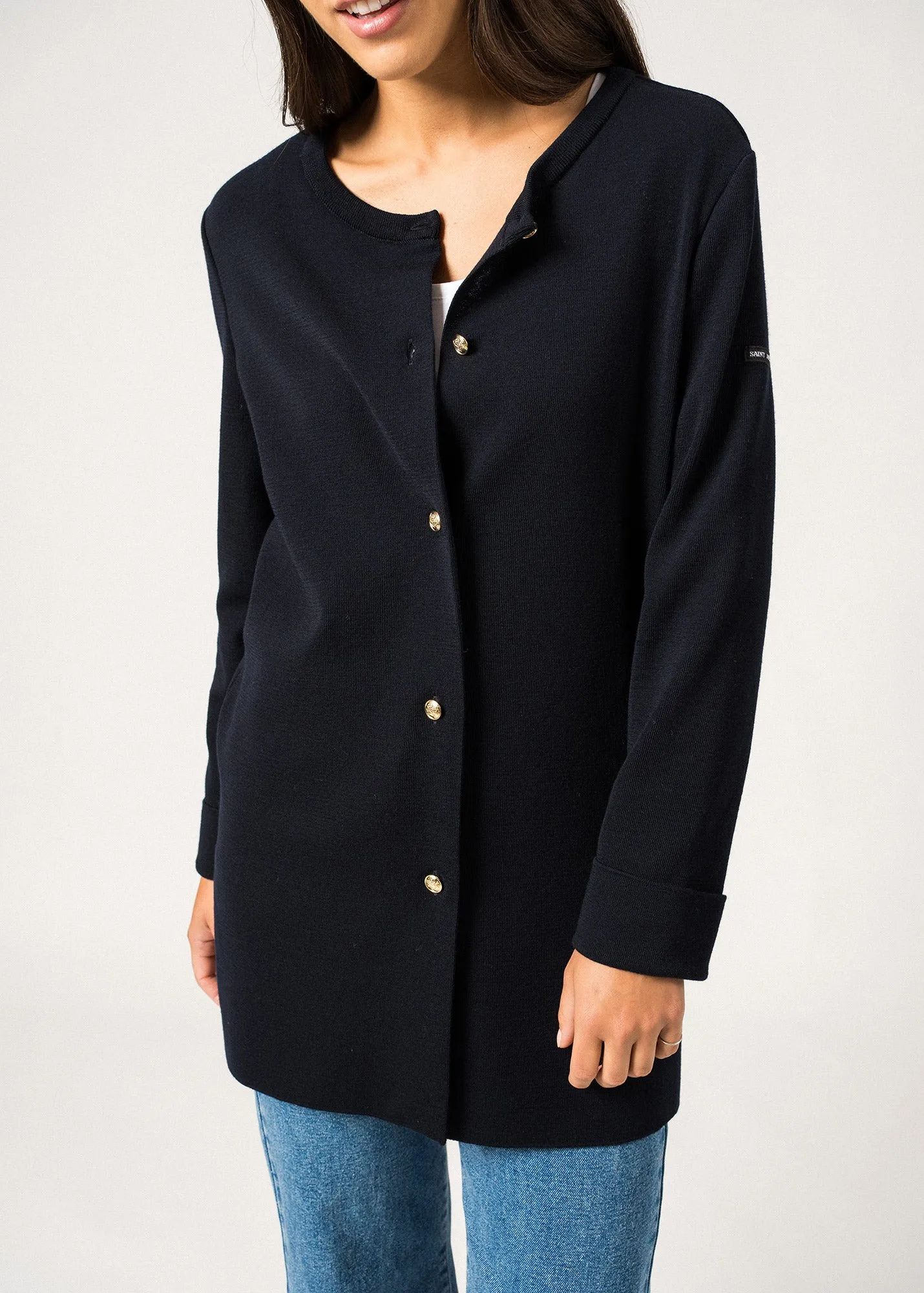 Veste longue Brignoles - en laine (NAVY)