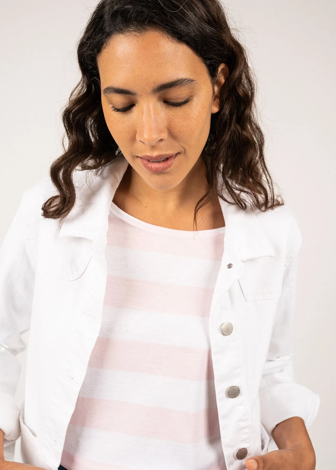 Veste Ste Ta - en toile (BLANC)