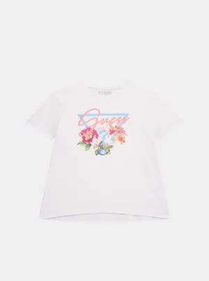 White Short Sleeve T-Shirt (7-16) Guess